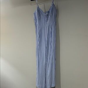 J. Crew Blue and White Striped romper